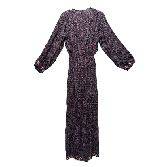 Natalie Martin Anthropologie Nico Wrap Maxi Dress Womens Medium Floral Draped - Picture 5 of 16